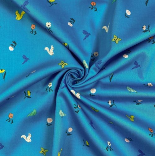 Bio Baumwoll Satin - Frolic - Wildflower - Cloud9 Fabrics